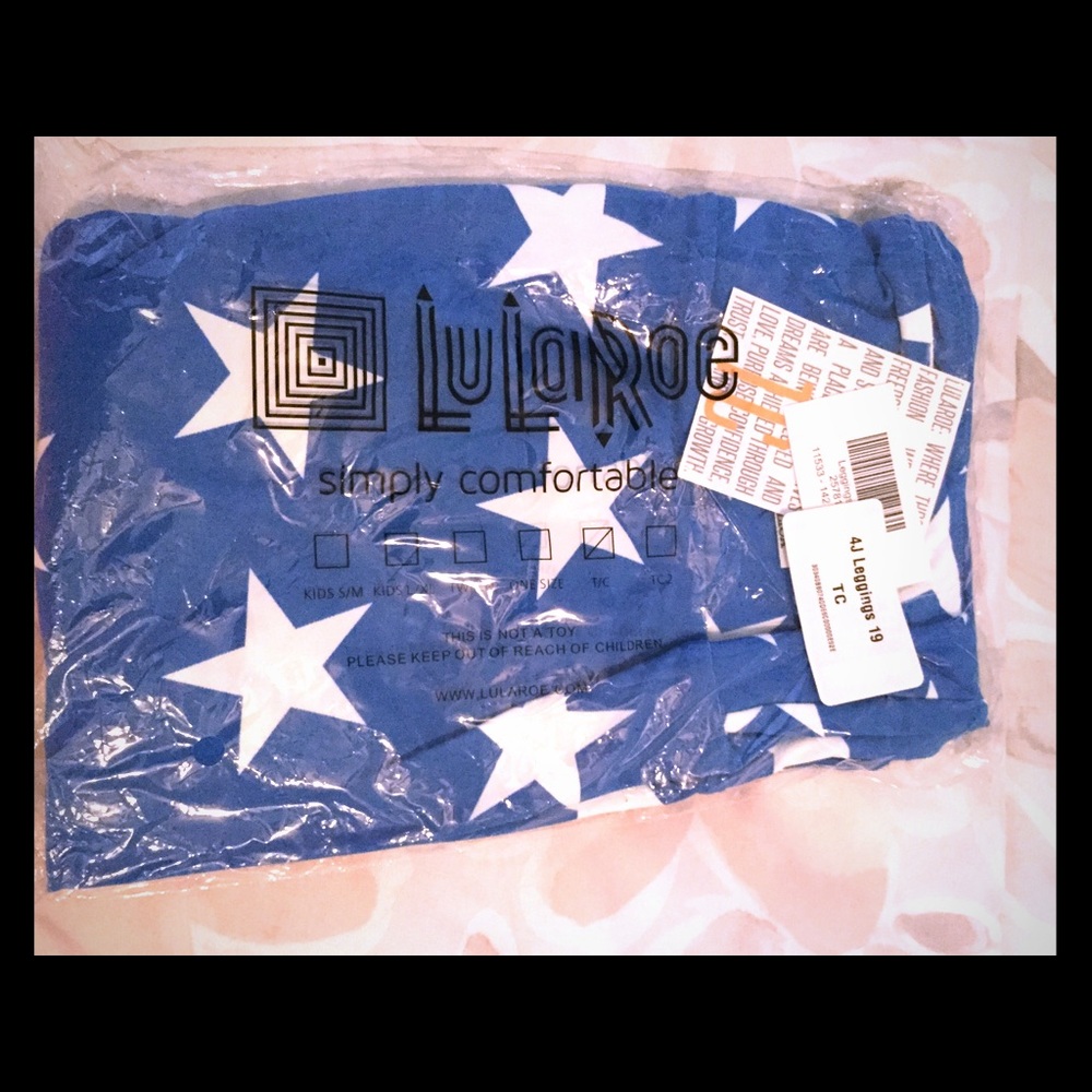 NWT Lularoe TC leggings fits size 12-18 Americana